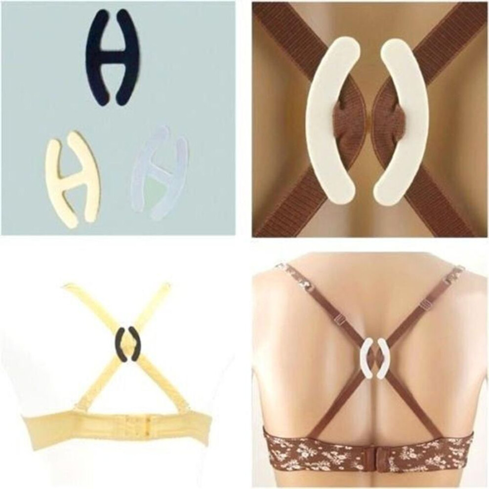 Women Webbing Bra Buckles Shadow-Shaped Buckle Bra Clip Strap Holders 3 PCS
