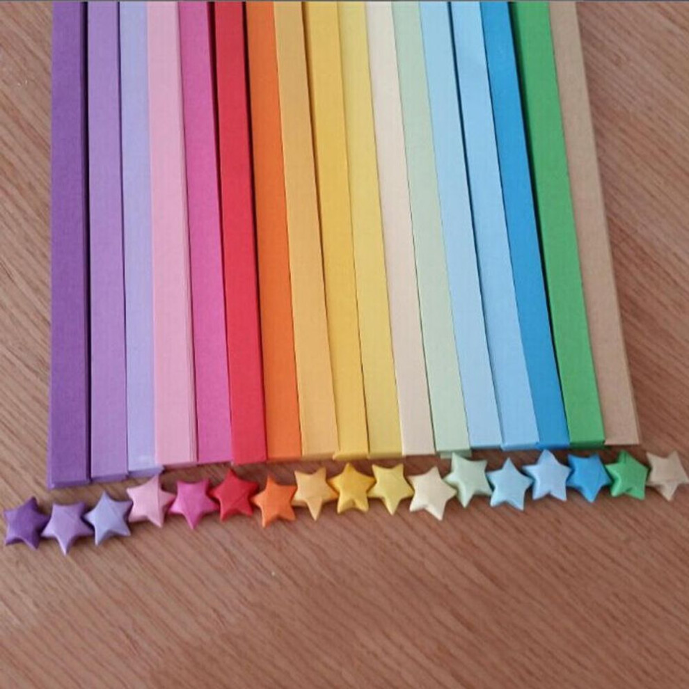 (24.5cm*1cm) Origami Lucky Star Paper Strips Folding Paper Ribbons Colors