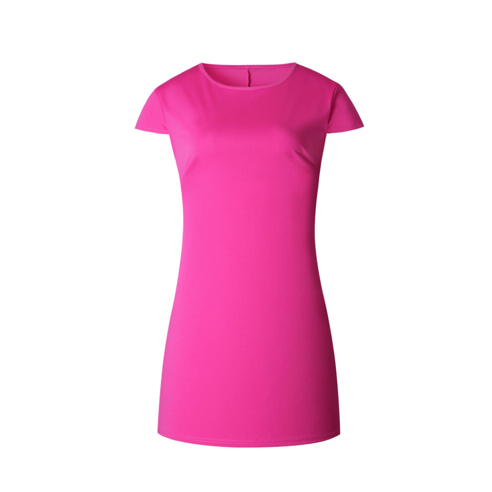 (Red, XL) Women Casual Summer Loose Short Sleeve Dresses Evening Fashion Clothes Party-image-OPC-PFZTZZV-NEW