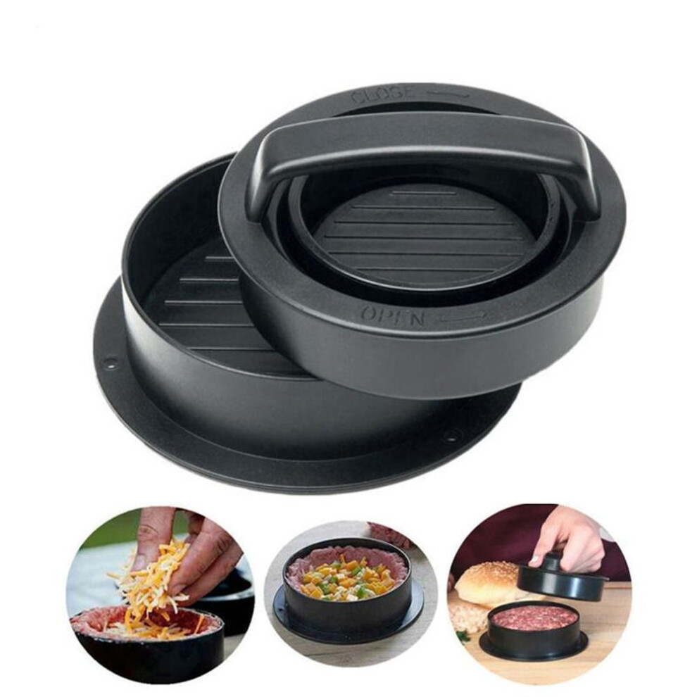 (black) Hamburger Maker Press - Beef Hamburger, Round Shape Non-stick Chef Cutlets, Meat Beef Grill Burger Press Patty Maker Mold