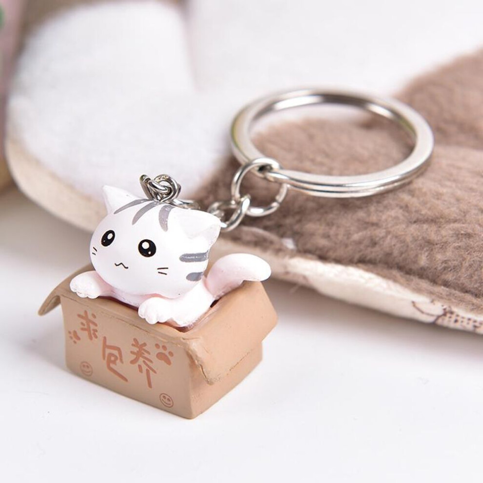 (Other) Lovely Cartoon Cat Key Rings Chains Pendant Ornament For Bag Car Keychain Gift