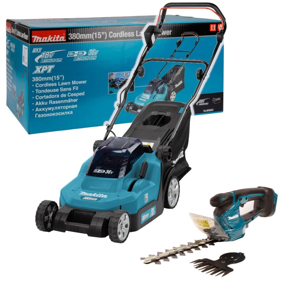 Makita DLM382Z 18v / 36v LXT Cordless Battery Lawn Mower + Hedge Cutter Bare