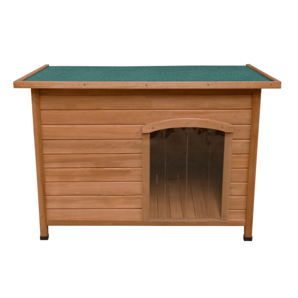 Niche pour Chien en Bois de Sapin avec Toit Plat en Asphalte - 80 x 115 x 78.5cm