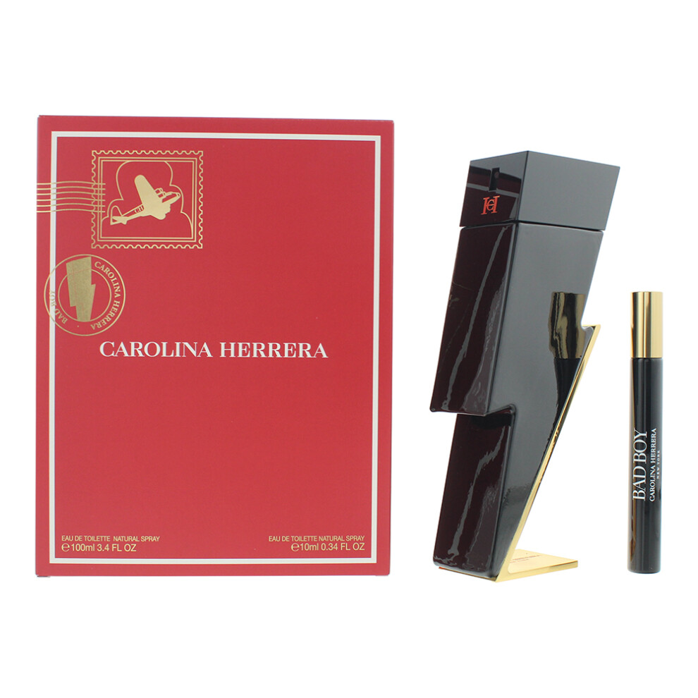 Carolina Herrera Bad Boy 2 Piece Gift Set: Eau de Toilette 100ml - Eau de Toilette 10ml