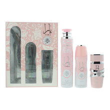 Lattafa Yara 3 Piece Gift Set: Eau De Parfum 100ml - Hair Mist 50ml - Perfumed Spray 200ml
