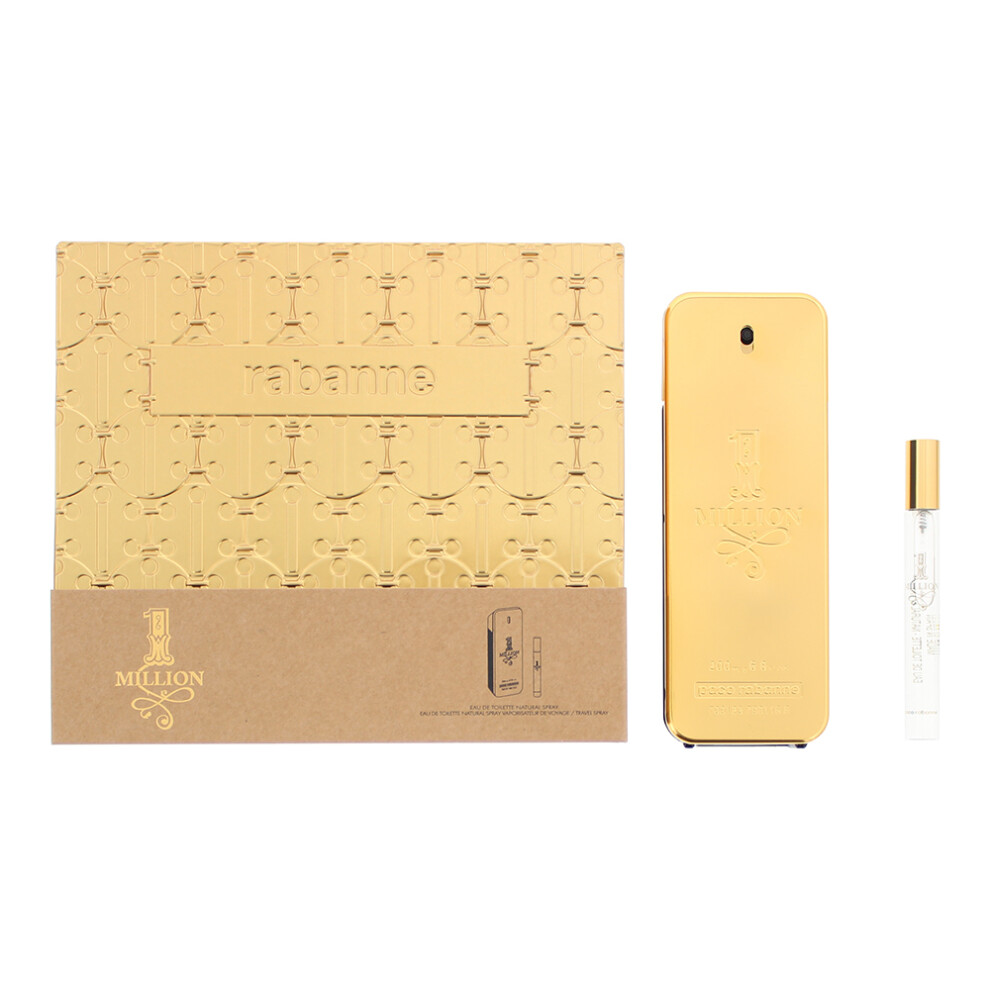 Paco Rabanne 1 Million 2 Piece Gift Set: Eau de Toilette 200ml - Eau de Toilette 10ml