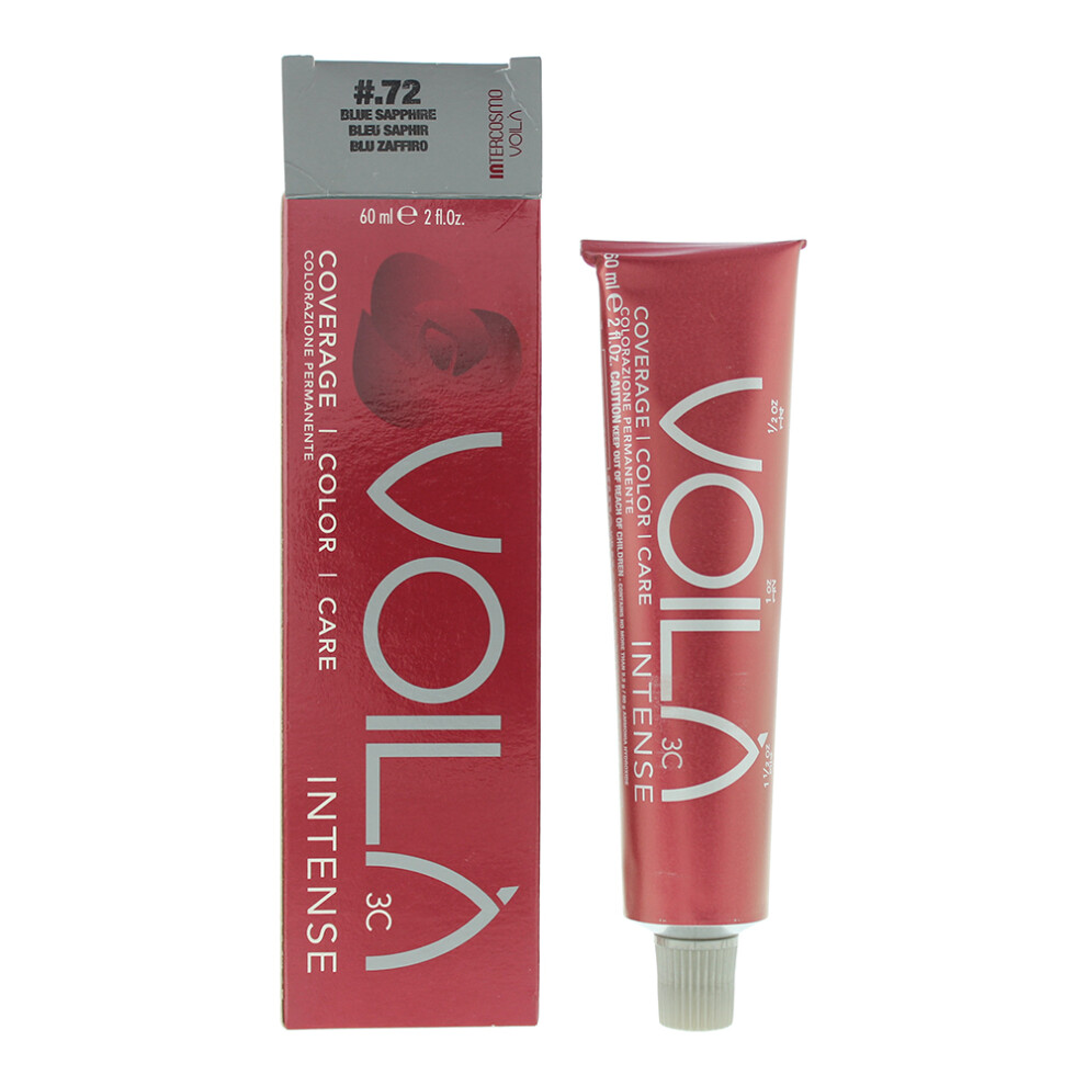 Intercosmo Voil? 3C Intense #.72 Blue Sapphire Hair Colour 60Ml
