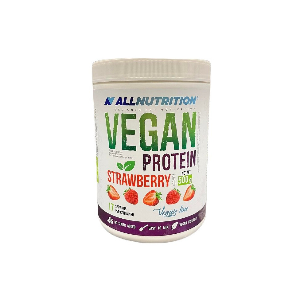 Allnutrition Vegan Protein, Strawberry - 500G