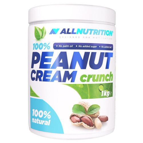 100% Peanut Cream, Crunch - 1000g