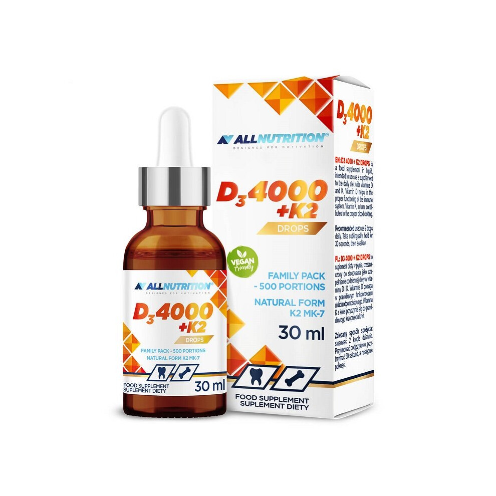 Allnutrition Vit D3 4000 + K2 Drops - 30 Ml.