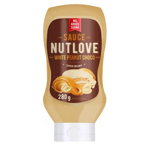 Nutlove Sauce, White Peanut Choco - 280 ml.