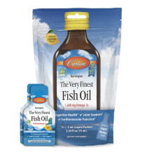 Carlson, Norwegisch, Das Feinste Fischöl, Natürlich Zitrone, 1.600 mg, 15 Beutel, (5 ml) Jede