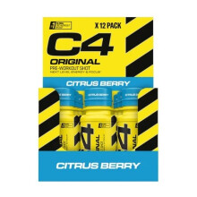C4 Original Pre-Workout Shot, Citrus Berry - 12 x 60 ml.