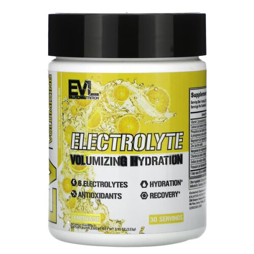 EVLution Nutrition, Electrolyte Volumizing Hydration, Limonade, 3,91 oz (111 g)