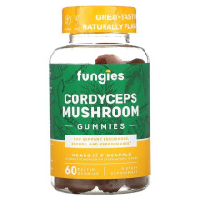 Fungies, Cordyceps-Pilz-Gummis, Mango und Ananas, 60 Pektin-Gummis