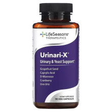 LifeSeasons, Urinari-X, Unterstützung für Harnwege & Hefepilz, 90 vegetarische Kapseln