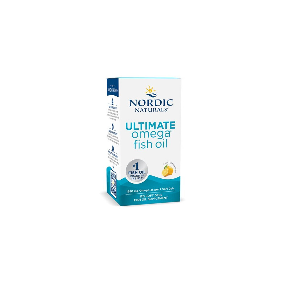 Nordic Naturals Ultimate Omega, 1280Mg Lemon - 120 Softgels