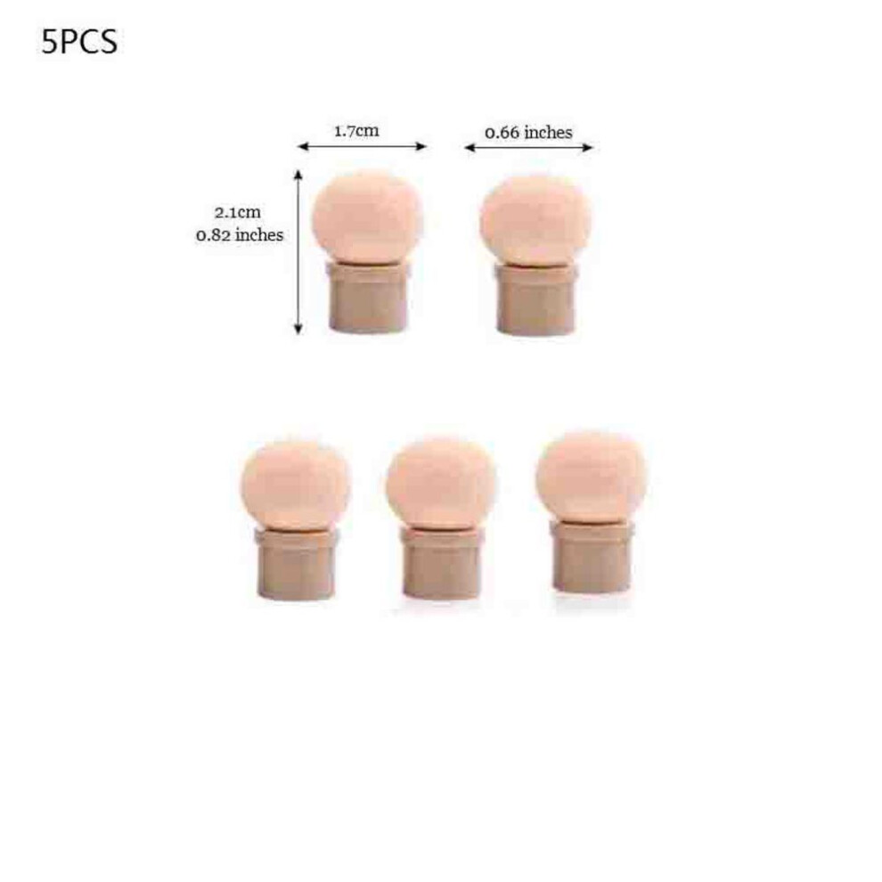 (yellow, 5Pcs/Lot) 5 Pcs Sharp Round Replaceable Sponge Heads Gradient Brush Shade Maker Pen Nail Art Tool