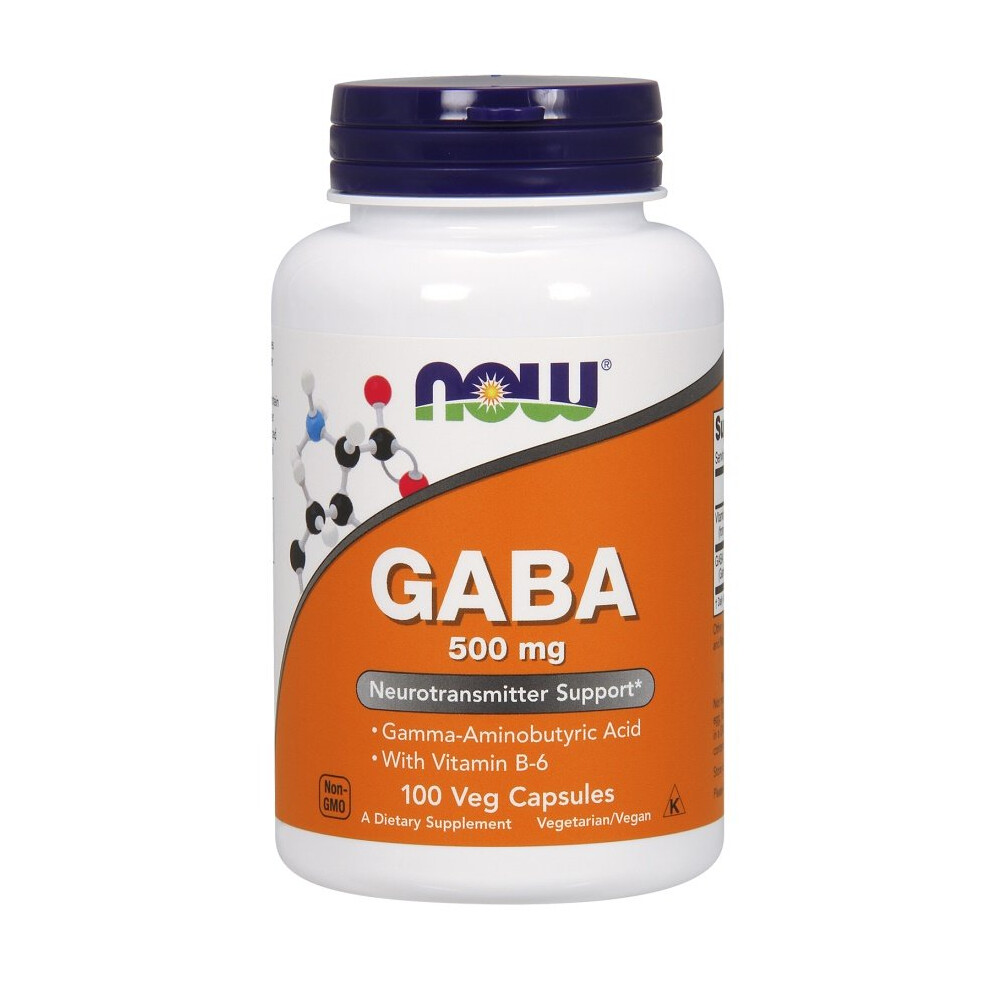 Now Foods Gaba With Vitamin B6, 500Mg - 100 Vcaps