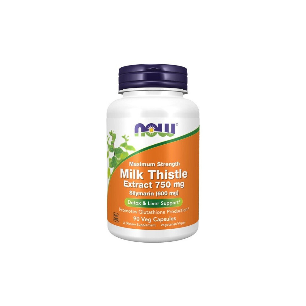 Now Foods Milk Thistle Extract, 750Mg Maximum Strength - 90 Vcaps