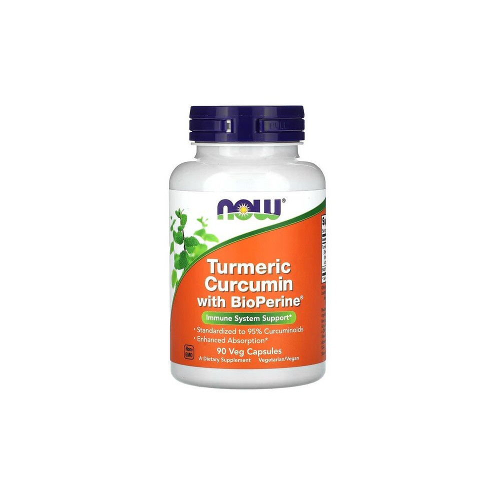 New Now Foods Turmeric Curcumin With Bioperine - 90 Vcaps