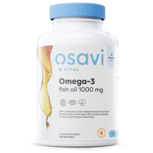 Omega-3 Fish Oil Molecularly Distilled, 1000mg (Lemon) - 120 softgels