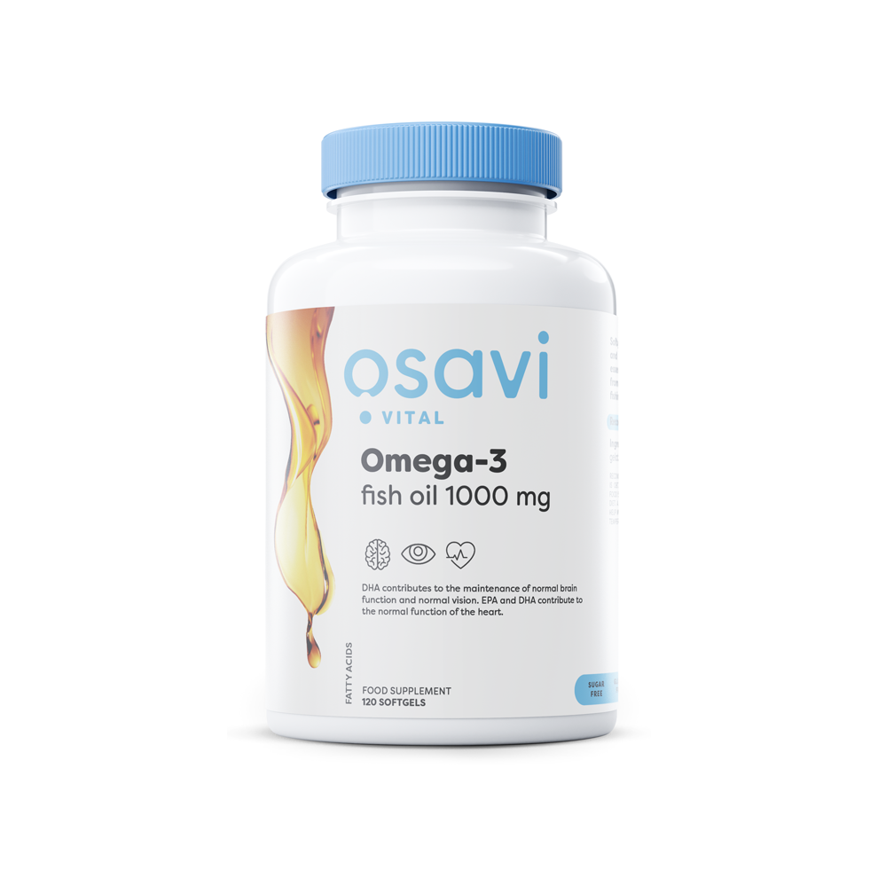 Osavi Omega-3 Fish Oil Molecularly Distilled, 1000Mg - 120 Softgels