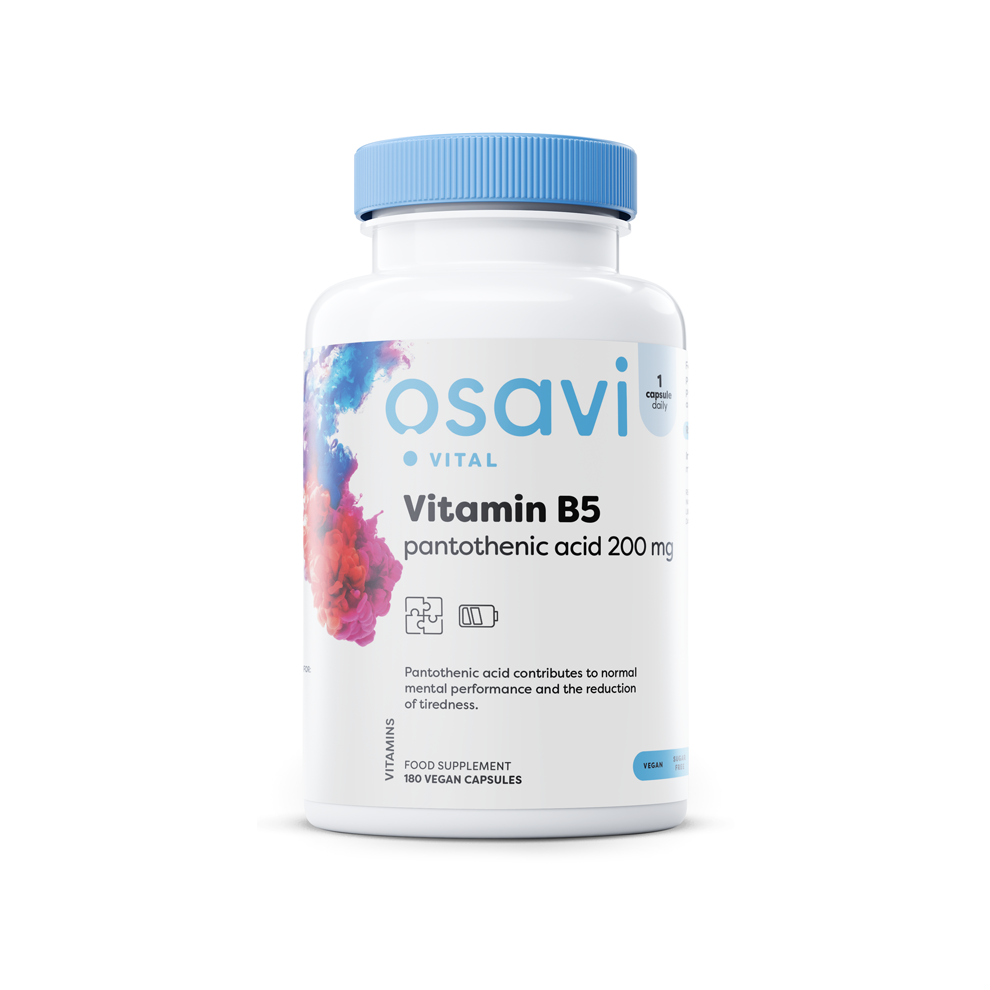 Osavi Vitamin B5 Pantothenic Acid, 200Mg - 180 Vegan Caps