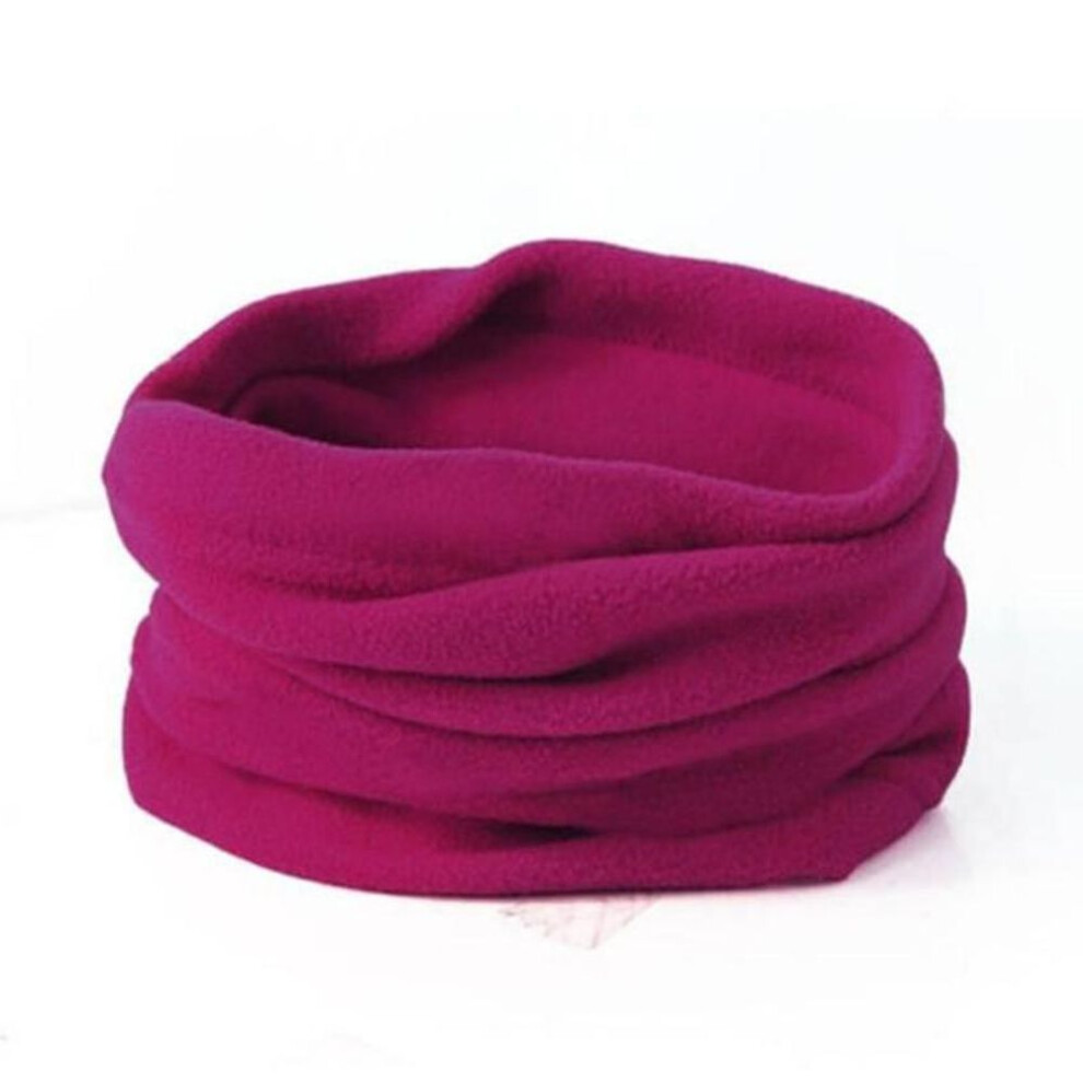 (rose red, One Size) Warm Wool Scarf SNOODS Winter Outdoor Sports Collar Unisex Warm Hat  Beanie Hat