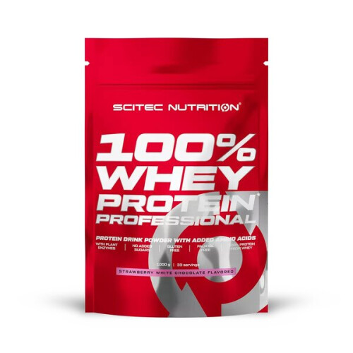 100% Whey Protein Professional, Strawberry White Chocolate - 1000g