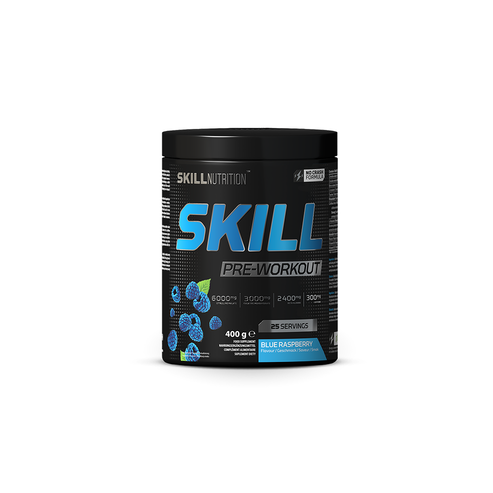 G Skill Skill Pre-Workout, Blue Raspberry - 400G