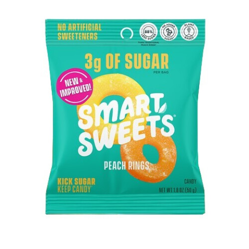 SmartSweets, Pfirsichringe, 1,8 oz (50 g)
