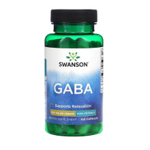 GABA 500 mg 100 Cápsulas Swanson Health Products