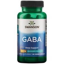Swanson, GABA, Puissance Maximale, 750 mg, 60 Gélules Végétales