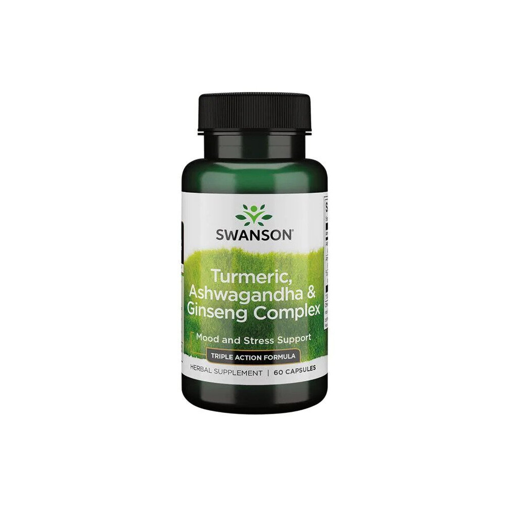 Swanson Turmeric, Ashwagandha & Ginseng Complex - 60 Caps