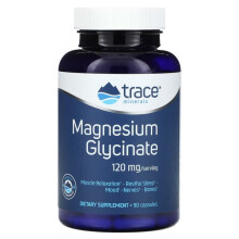 Trace Minerals Æ, Magnesiumglycinat, 120 mg, 90 Kapseln