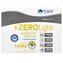 Trace Minerals Æ, TM Sport, ZeroLyte, Mélange pour Boisson Électrolytique, Mangue Salée, 30 Sachets, 0,26 oz (7,3 g) Chacun
