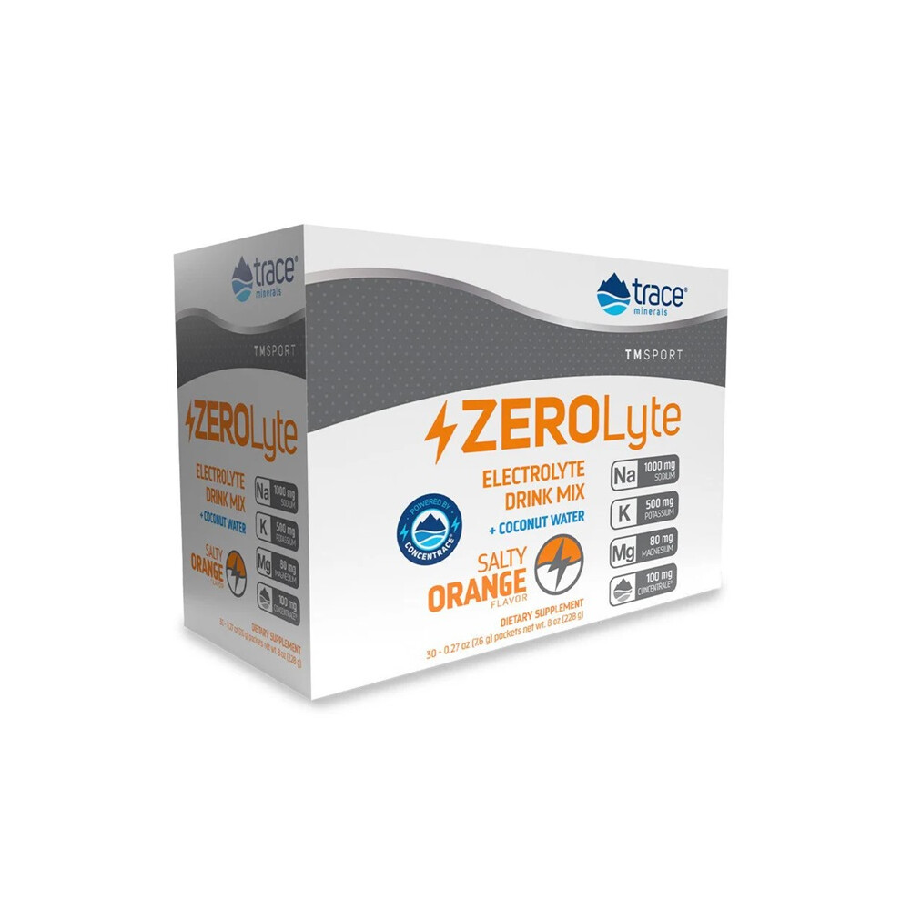 Trace Minerals Orange Zerolyte, Salty - 30 Packets