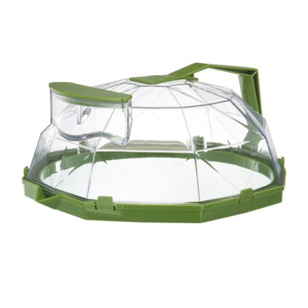 (C) Microwave Food Cover With Water Steamer Integrated Handle Splatter Guard Plate Covers Kitchen Gadgets