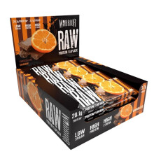 Warrior Raw Protein Bars Flapjack (20g) - 12 x 75g - Low Sugar, High Fibre Meal Replacement - HFSS Compliant (Chocolate Orange)