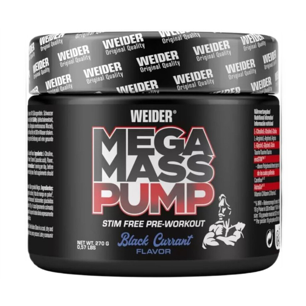 Weider Mega Mass Pump, Blackcurrant - 270G