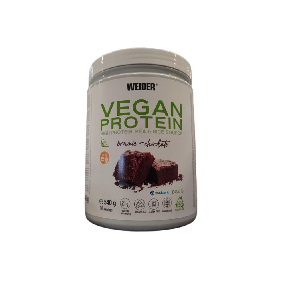 Weider Vegan Protein, Brownie Chocolate - 540G