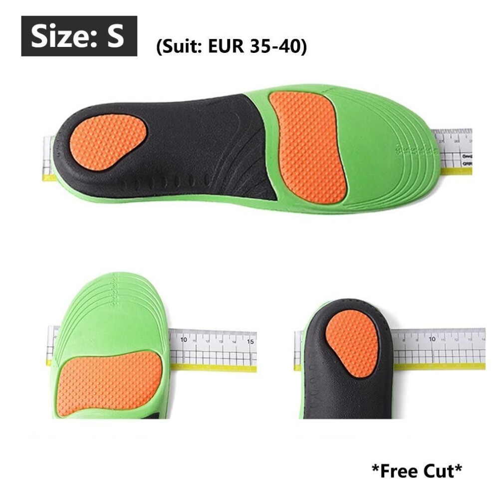 (S 35-40) 1 Pair EVA Orthopedic Shoes Sole Insoles for Feet Arch Foot Pad X/O Type Leg Correction Flat Foot Arch Support Sports Shoes Insert