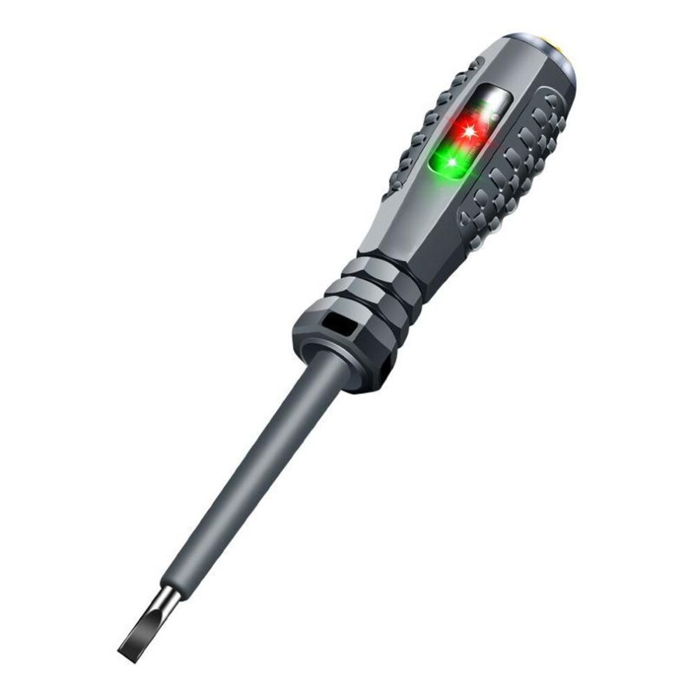 (as the picture, Double lights) Insulated Electrician Tester with Neon Bulb