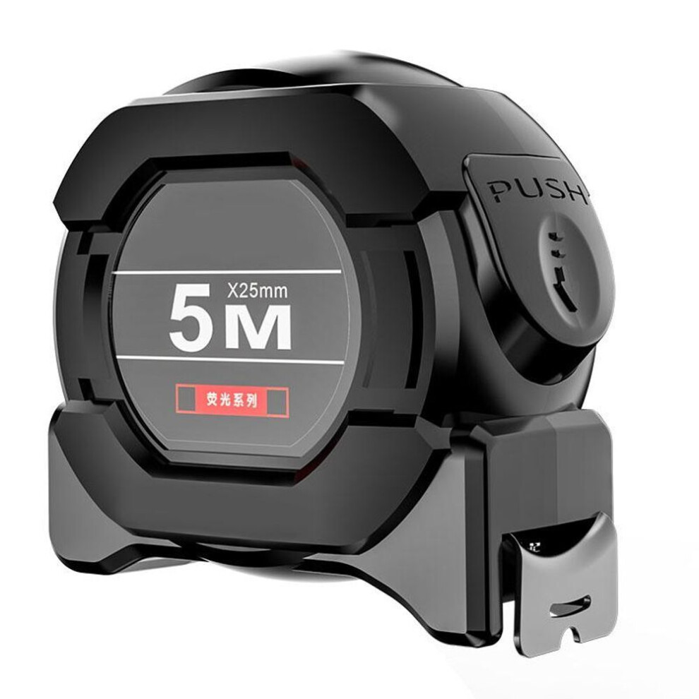 (black, 3mx19mm) New Self locking Steel Tape measure black Fluorescent tape 5M High precision Thickened Wear-resistant Fall resistant Measuring Tape