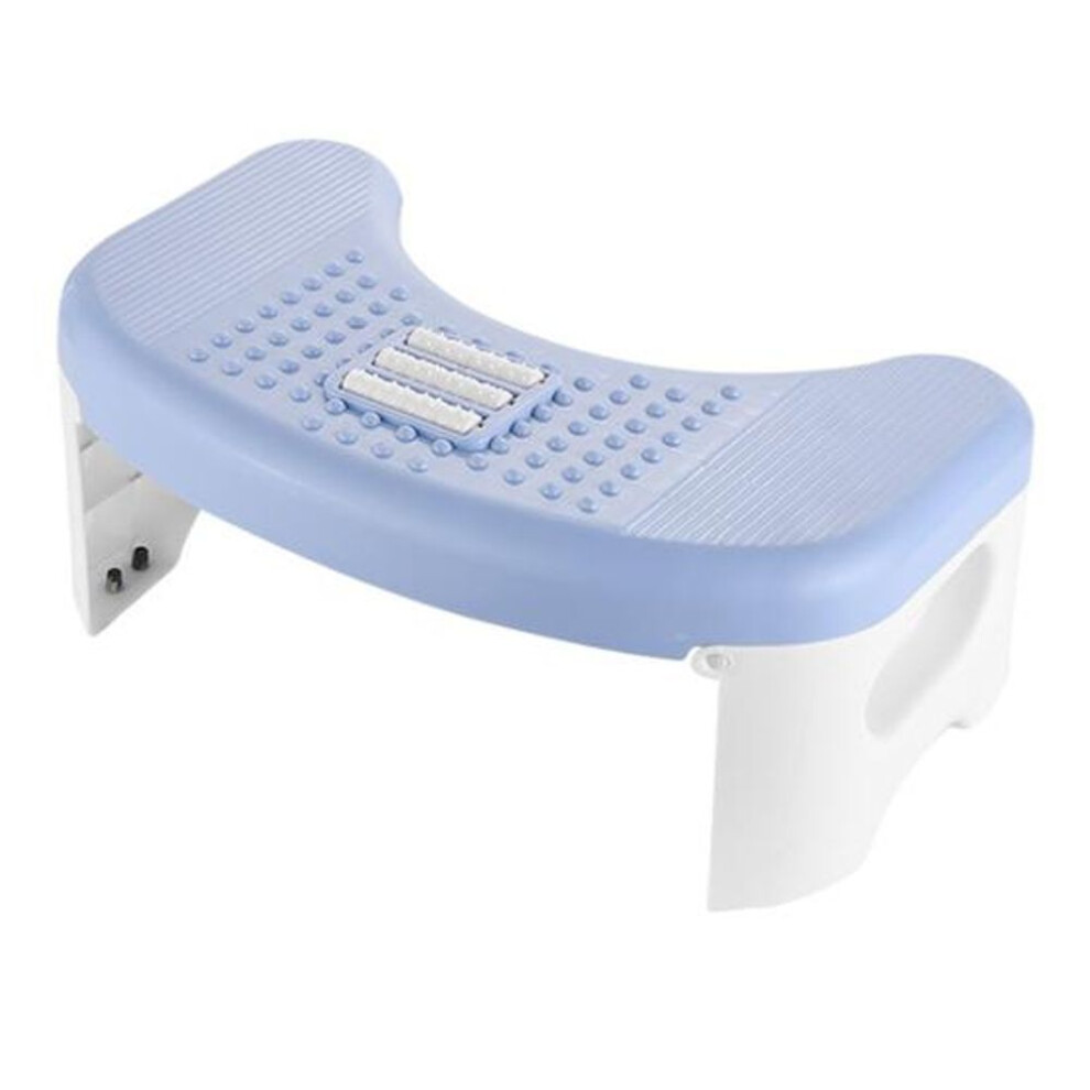 (blue) Potty Stool Modern Reusable Easy Installation Foot Stool Universal Toilet Foot-rest Stepping Stool Bathroom Stool Home Supplies