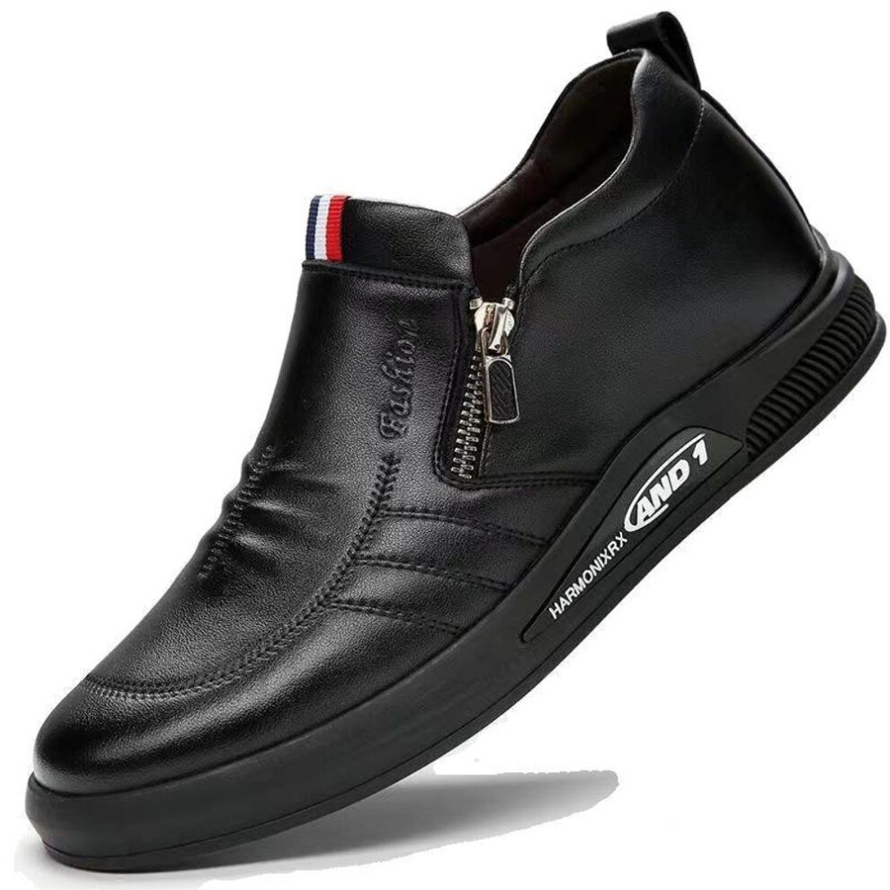 (black, 44) Men&apos;s Leather Shoes, Casual Shoes, Business Formal Wear, Middle-aged Men&apos;s Plus Size Shoes, Casual Men&apos;s Shoes