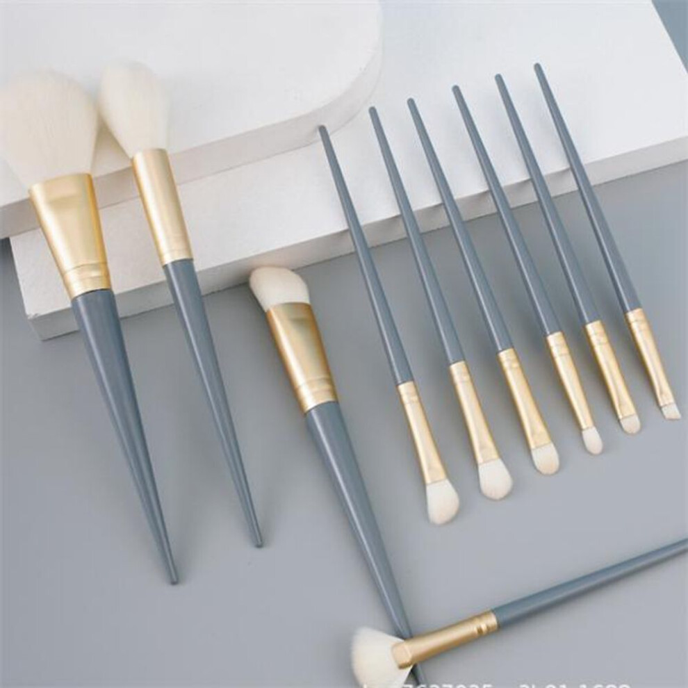 (blue) Pg 10 Makeup Brush Set Full Set Of Super Soft Hair Makeup Brush One Set Of Beauty Brush Beginner Set Of Brush