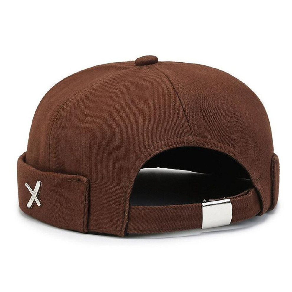 (coffee) Washed Style Brimless Docker Cap Cotton Brimless Hat Boy Girls