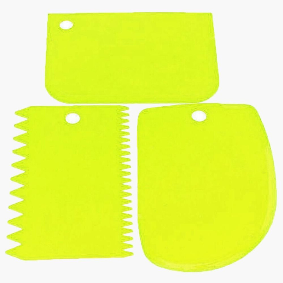 (yellow, 3pcs) Dough Cutter Set with Cake Bread Slicer and Baking Tools